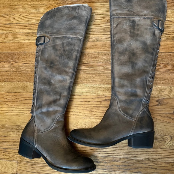 Vince Camuto BilcoAntiqued Distressed Studded Boot - Picture 4 of 11
